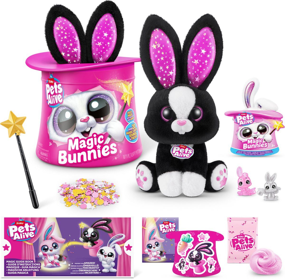 ZURU Zauberkasten Pets Alive Zauberhut Magic Bunnies in Schwarz - Bunny Hase