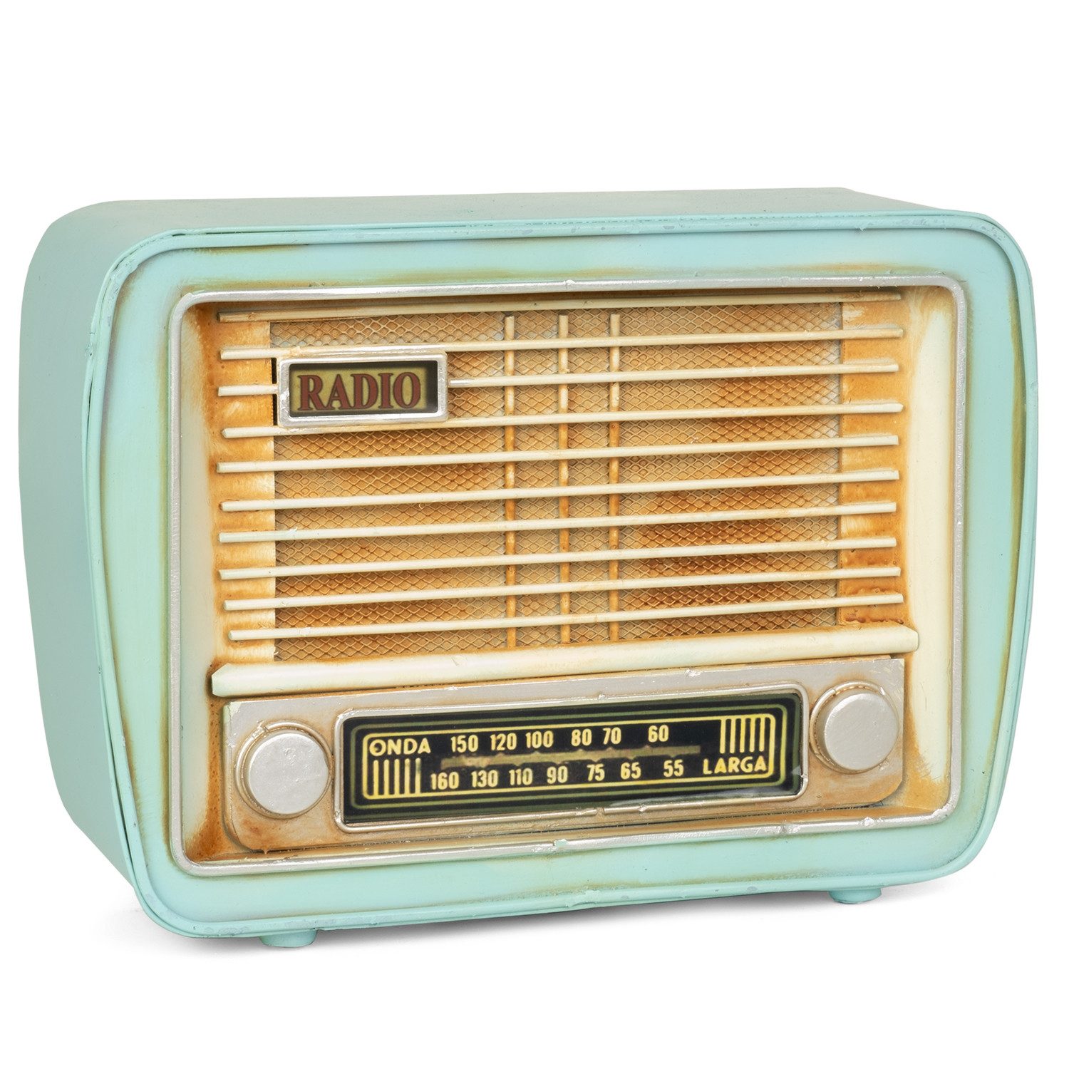 Moritz Spardose Blech-Spardose Radio türkis, Modell Nostalgie Antik-Stil Re günstig online kaufen