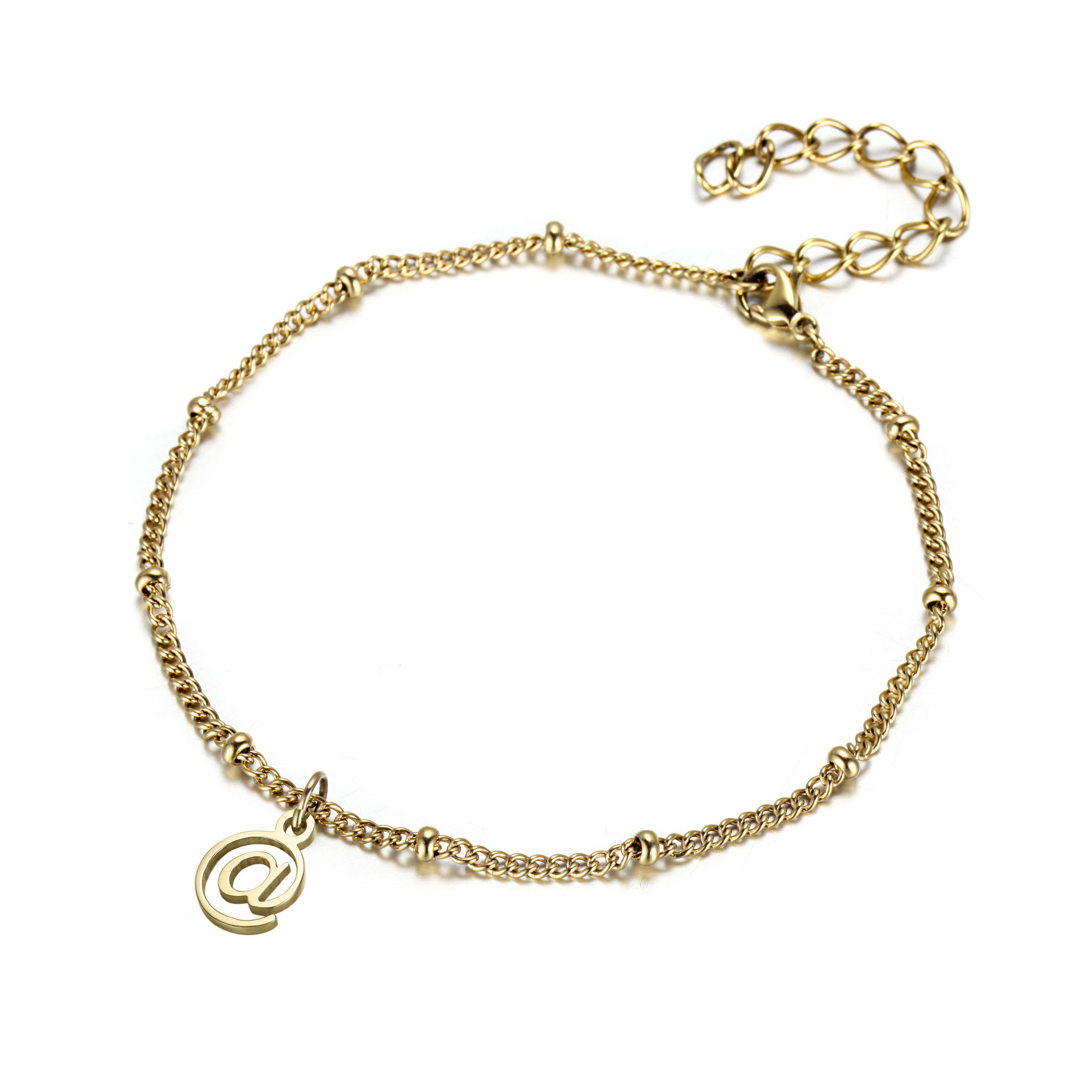Kingka Fußkette mit Anhänger @ (at) Damen Fußkettchen schwarz, gold, silberfarben, roségold, Lagerabverkauf nur weinige auf Lager SALE