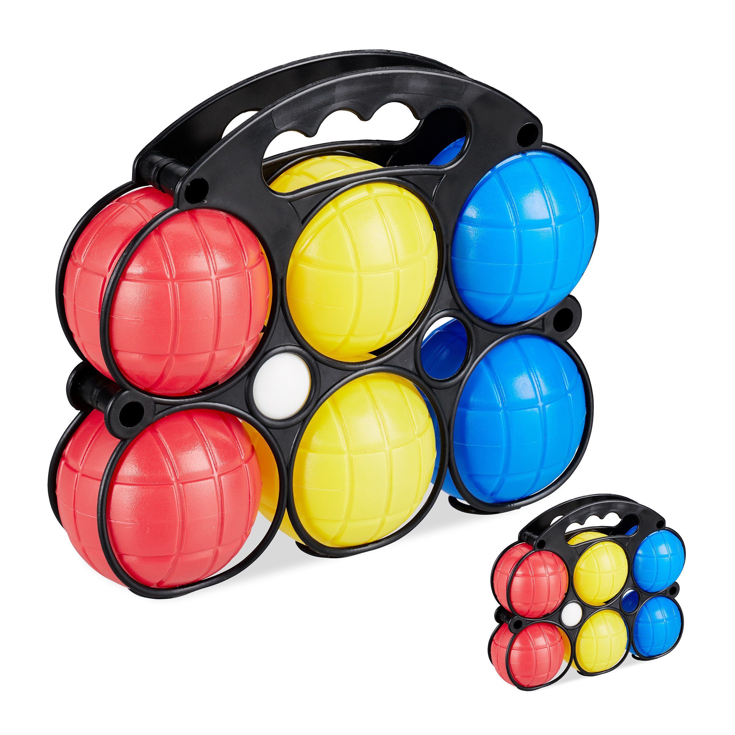 relaxdays Spiel Boccia x 2 Spielball Kugeln à 6