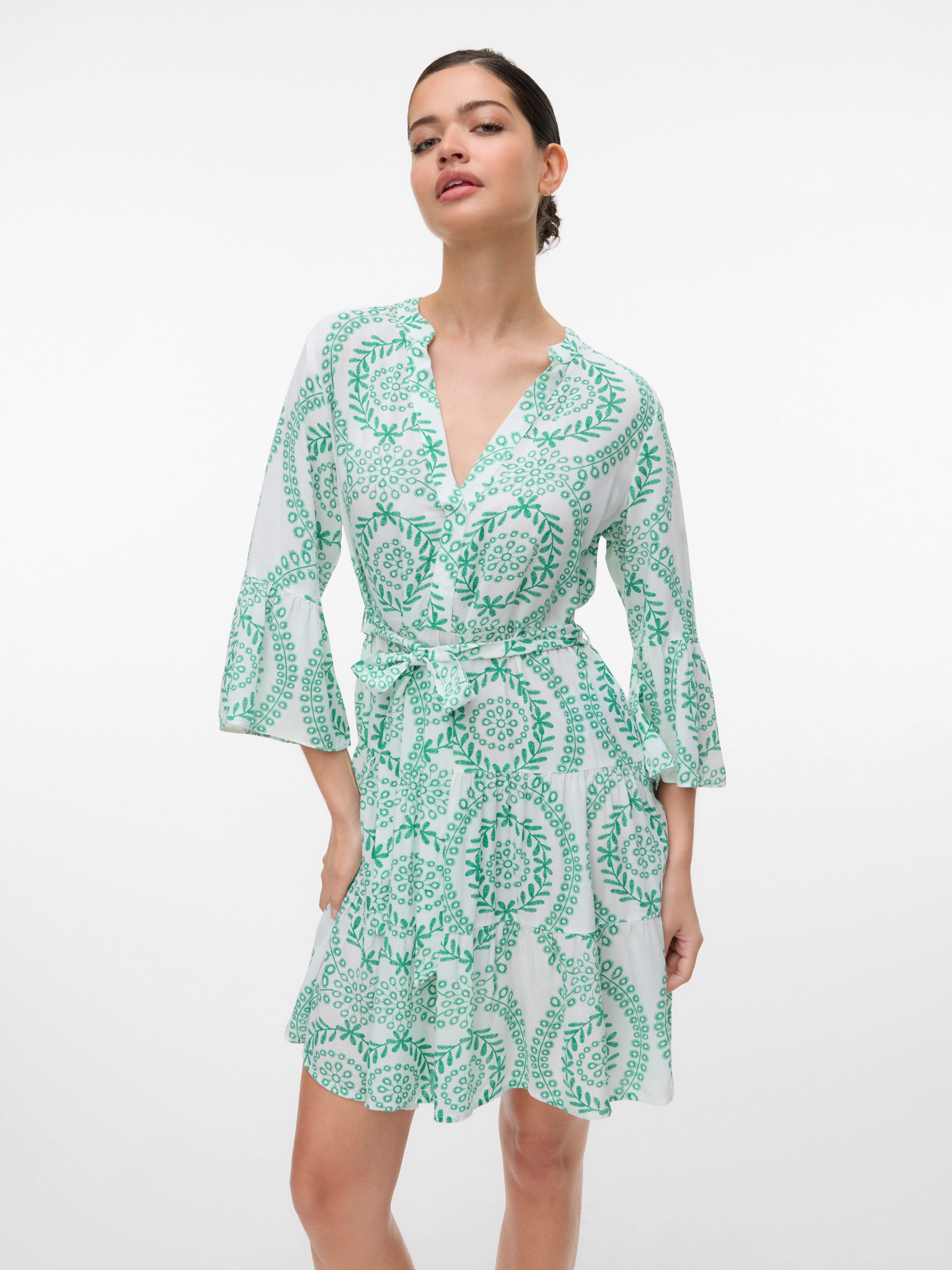 Vero Moda Tunikakleid VMMELBA 3/4 SHORT BELT DRESS WVN GA NOOS Sommerkleid, günstig online kaufen