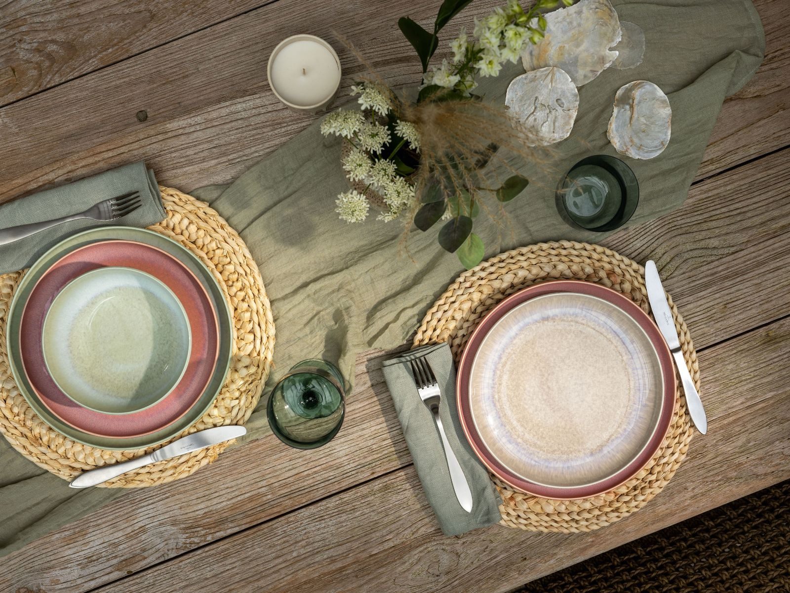 like. by Villeroy & Boch Geschirr-Set Perlemor Alga Kaffeetasse 0,27l Set6, Premium Porcelain
