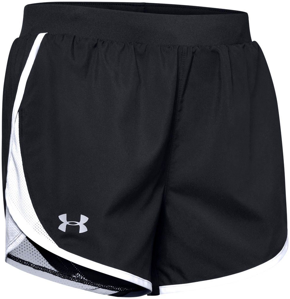 Under Armour® Laufshorts UA SHORT FLY Black-White 2.0 BY