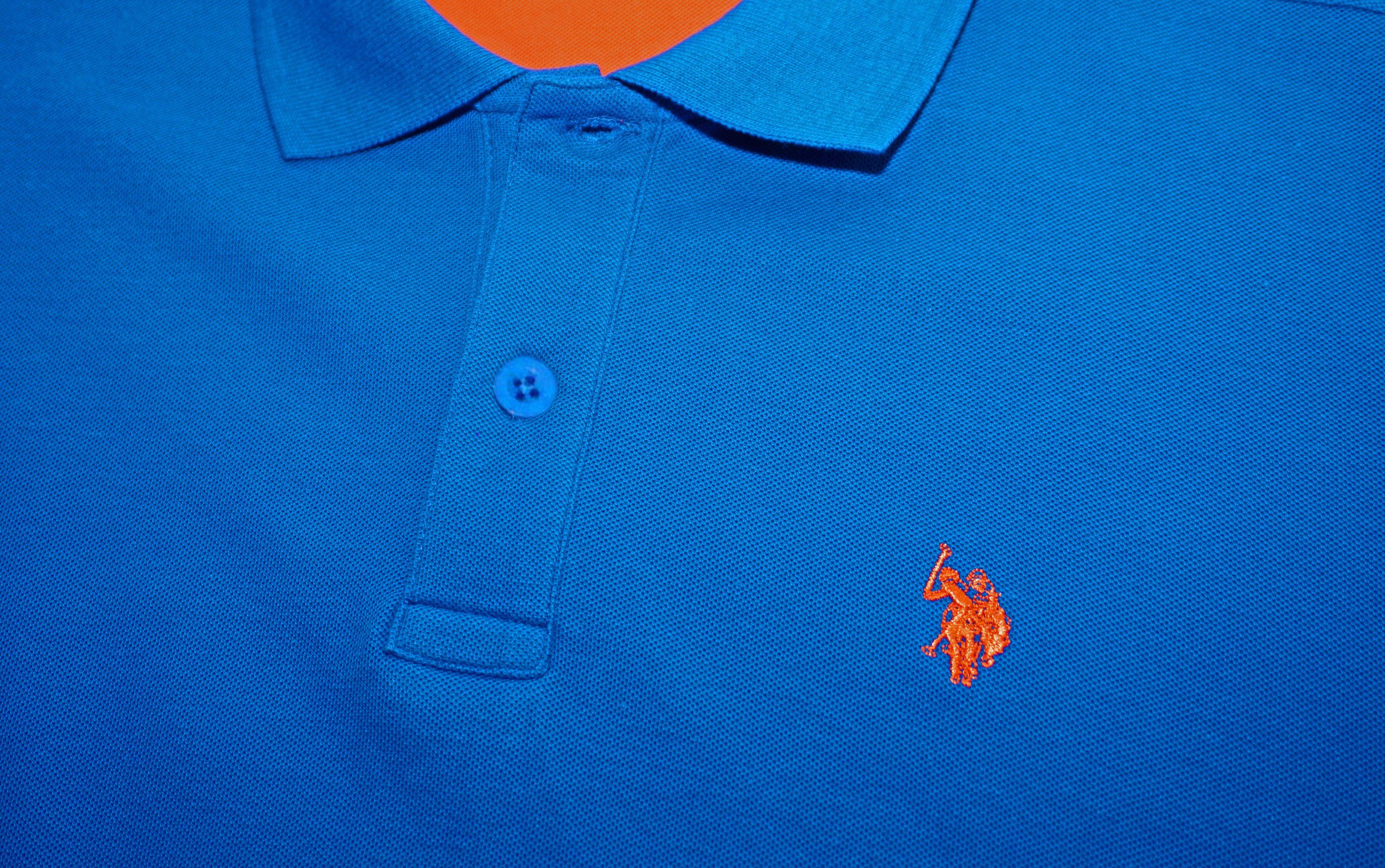 U.S. Polo Assn Poloshirt Basic blau (1-tlg) Shirt Poloshirt Shortsleeve Polo