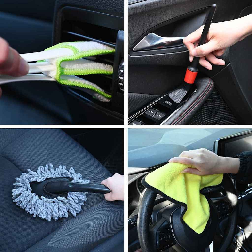 vidaXL Reinigungsbürsten-Set Auto Bürsten Set Mehrfarbig Poly-Rattan, (13-tlg) – Bild 2 von 5