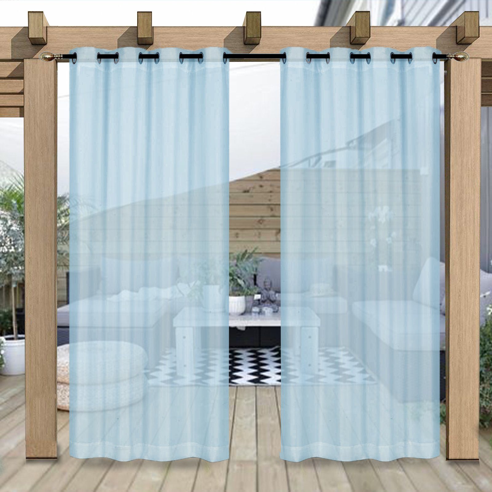 BTTO V&G Outdoorvorhang Wasserdichter Gardinen,Balkon Vorhang,Outdoor günstig online kaufen