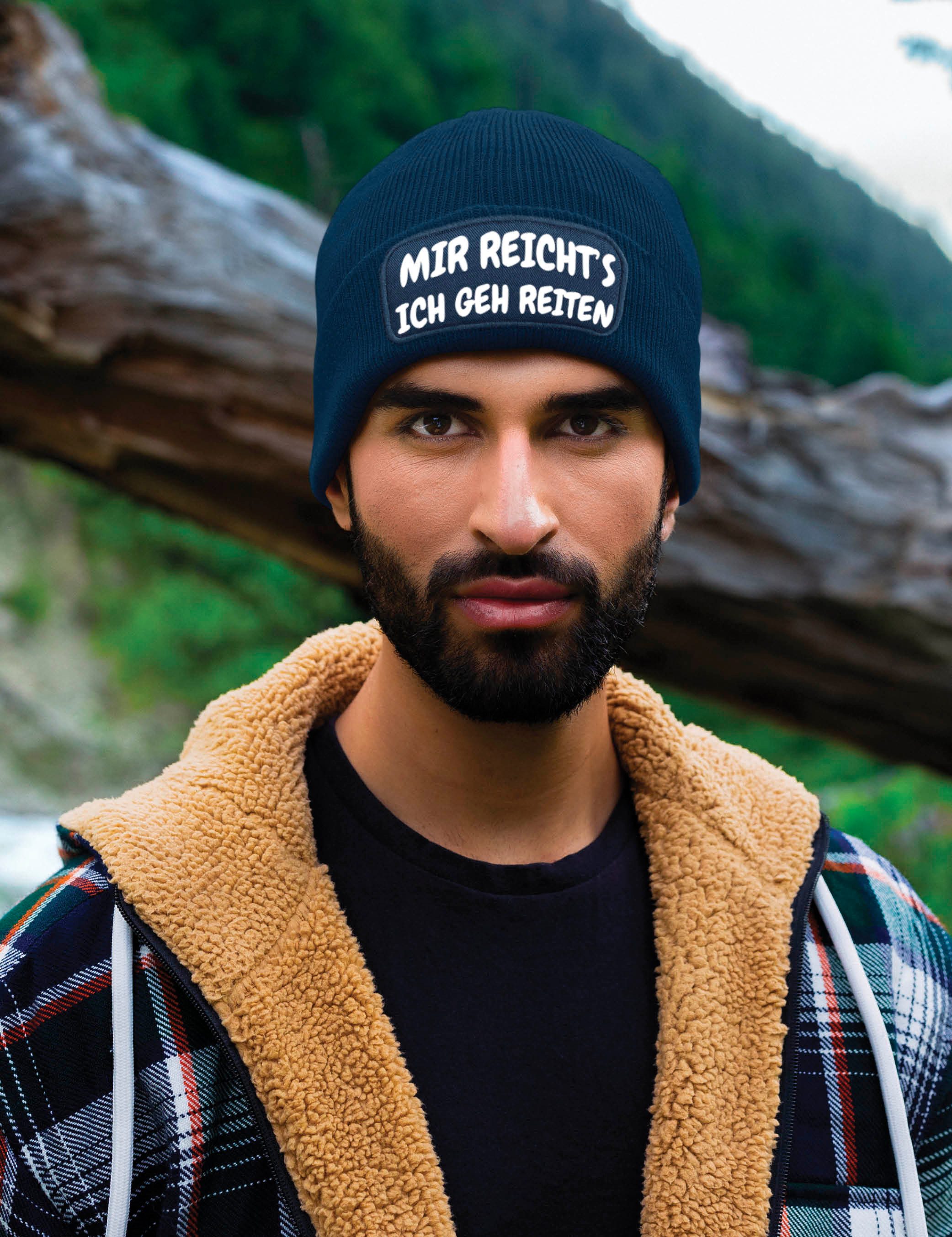 Youth Designz Beanie Herren & Damen unisex Mütze Beanie "Geh Reiten" Statement Geschenk mit lustigen und stylischen Aufdruck für Männer und Frauen