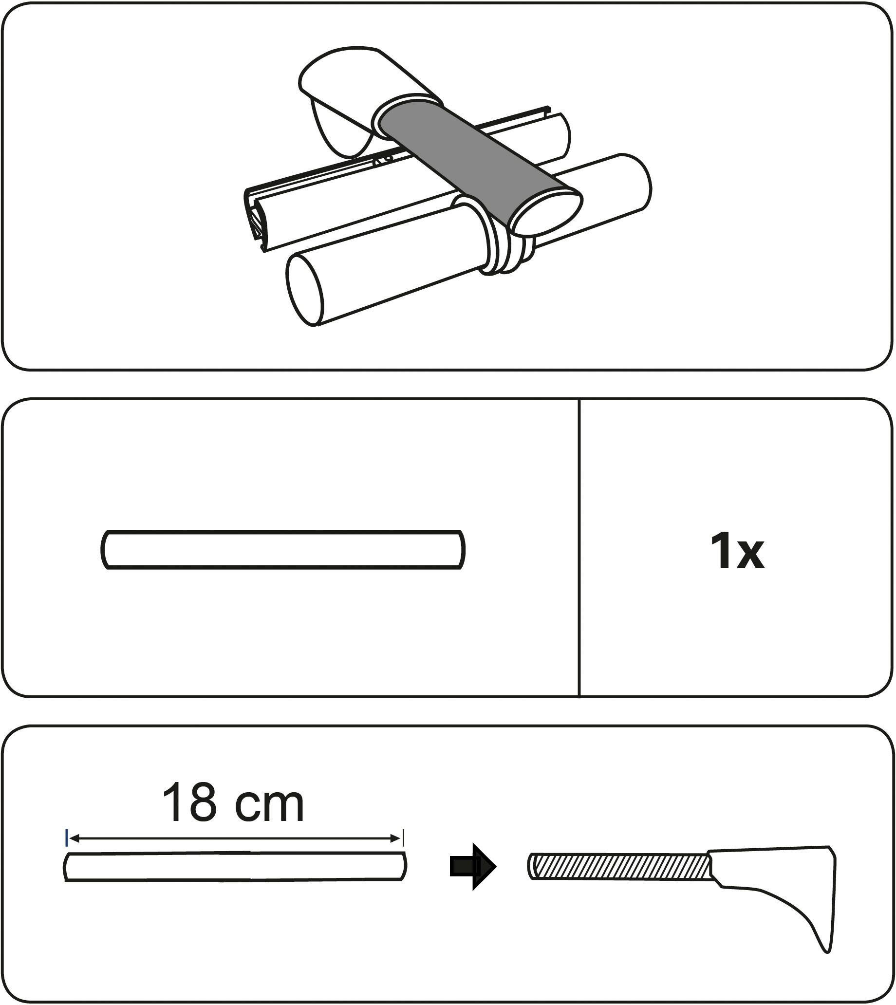 Trägerverlängerung Verlängerung für Universalträger, GARDINIA, titansilberfarben Chicago mm 20 (1-St), Einzelprogramm