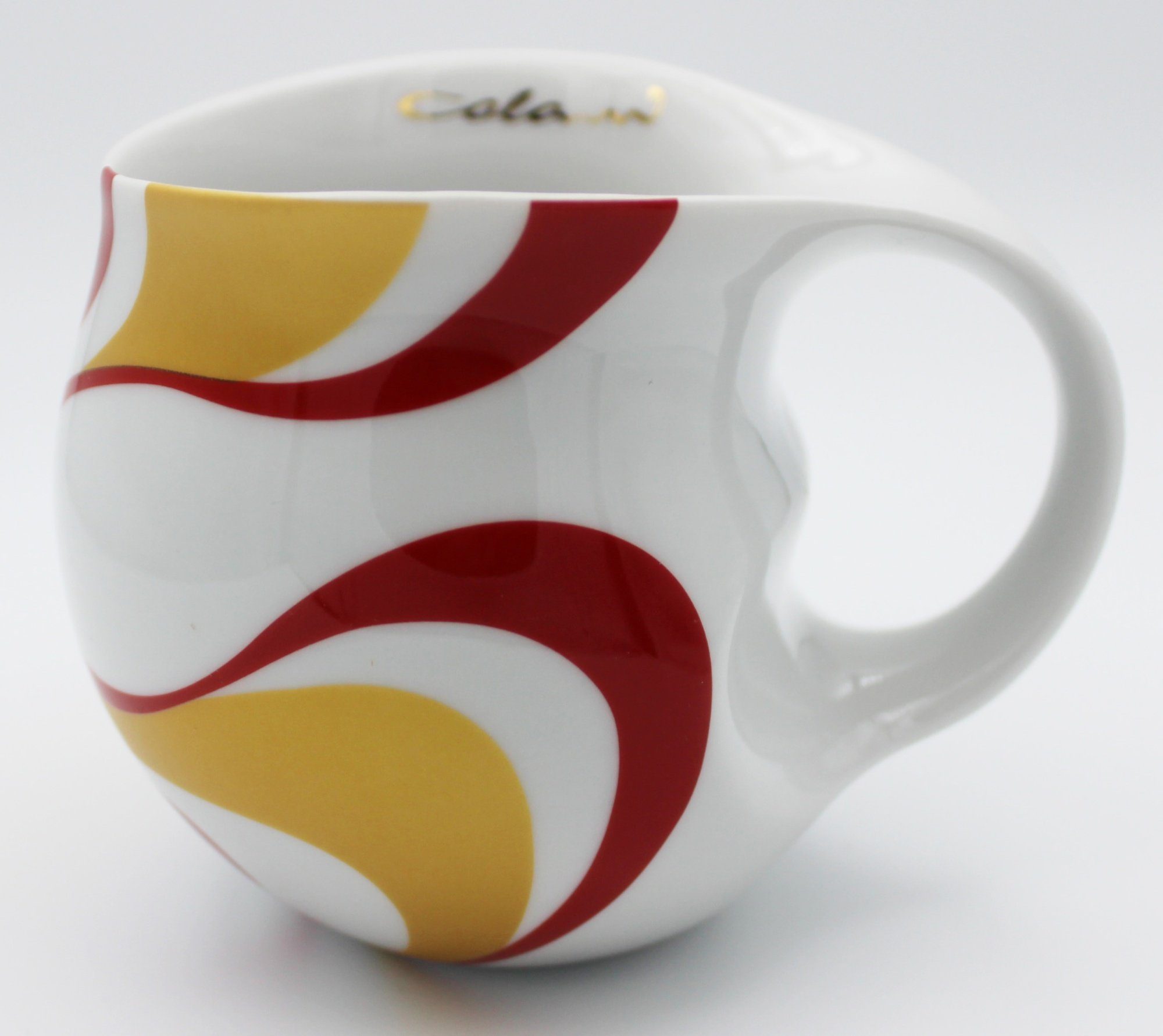 260ml, Germany in Colani Made Kaffeebecher Colani Geschenkkarton, im Rot Porzellan, Welle Kaffeetasse Schriftzug, Tasse Tasse
