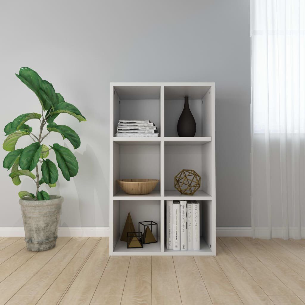 furnicato Bücherregal Bücherregal/Sideboard Weiß 66×30×97,8 cm Holzwerkstoff