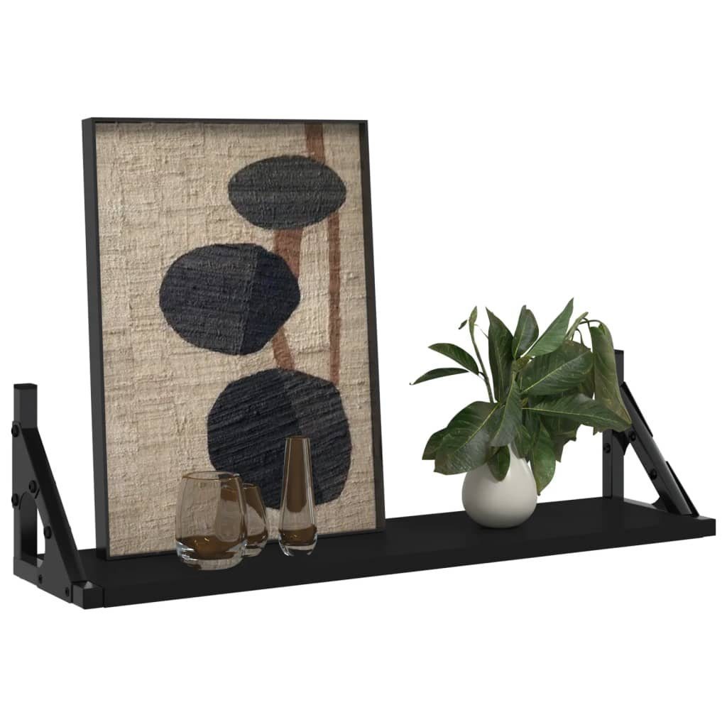 vidaXL Regal Wandregale 2 Stk. Schwarz günstig online kaufen