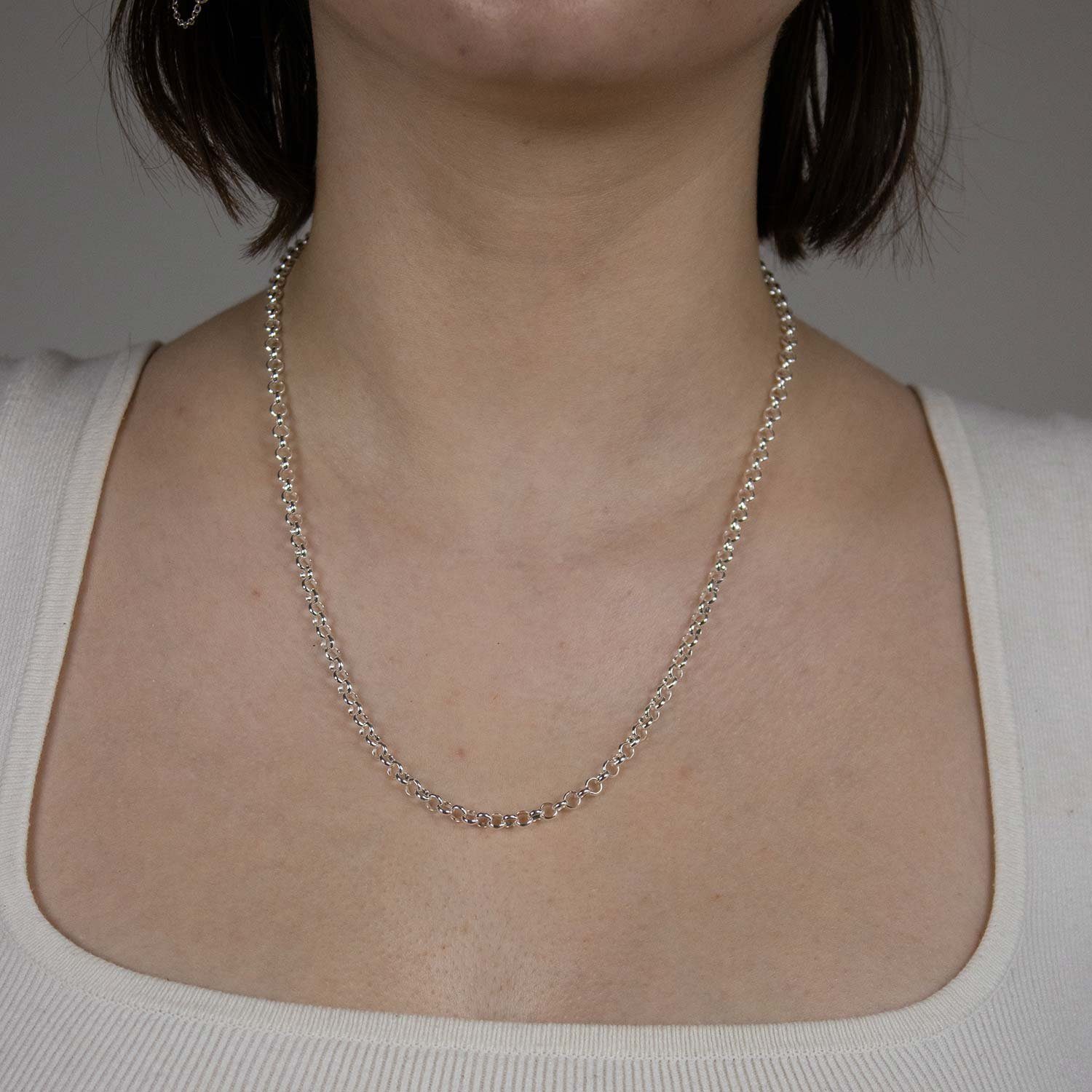 HOPLO Silberkette Silberkette Erbskette Länge 50cm günstig online kaufen
