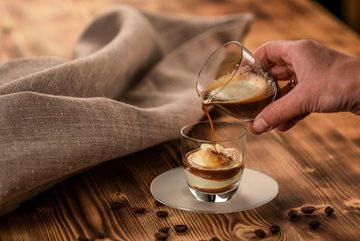 Eisch Espressoglas Affogato al caffè Glas 109/5 mit Kännchen, Kristallglas, im Geschenkkarton, 100 ml, 3-teilig