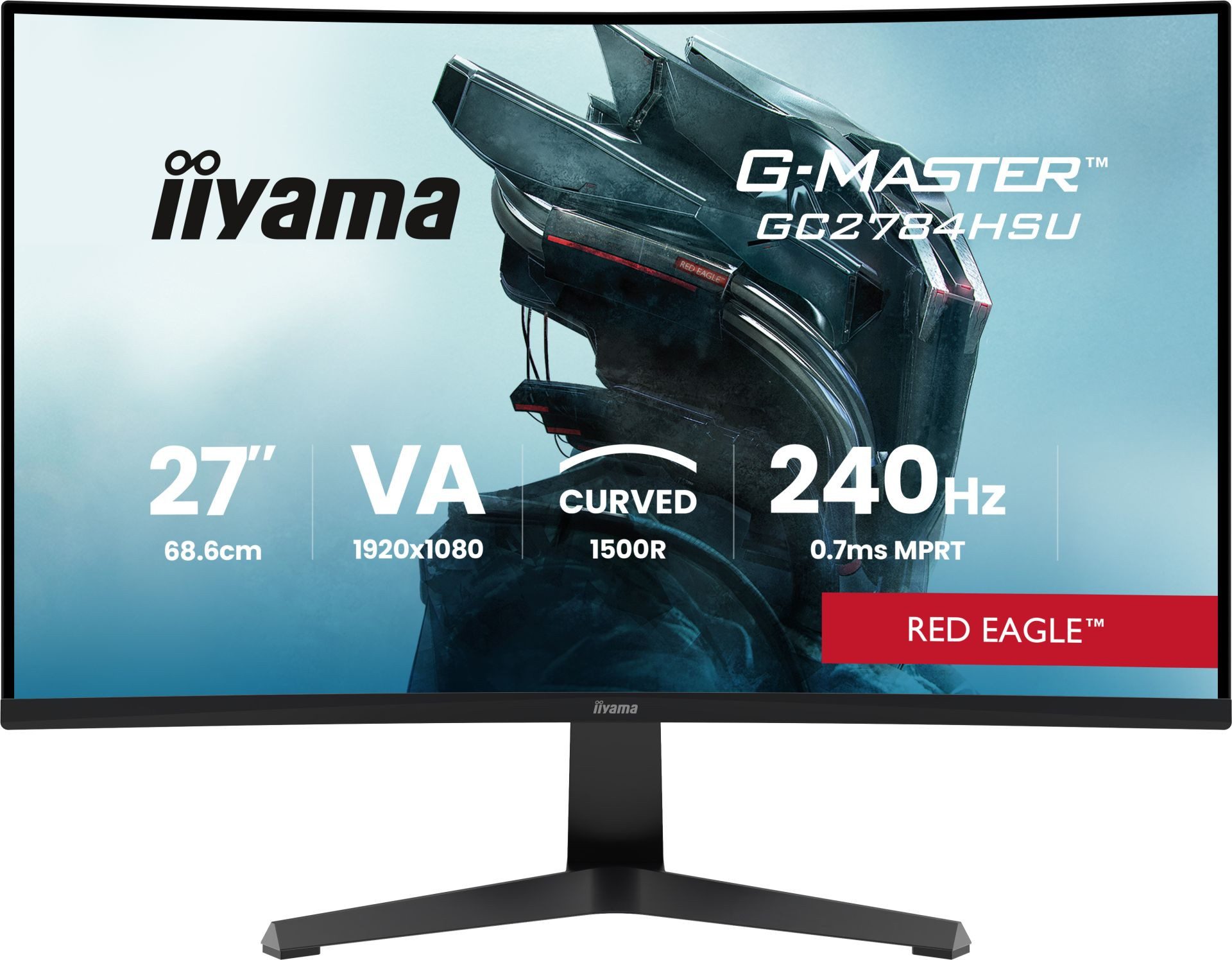 Iiyama GC2784HSU-B1 TFT-Monitor (68,6 cm/27 ", 1920 x 1080 px, Full HD, 0.7 ms Reaktionszeit, 240 Hz, G-MASTER 27 Zoll Gaming-Monitor)