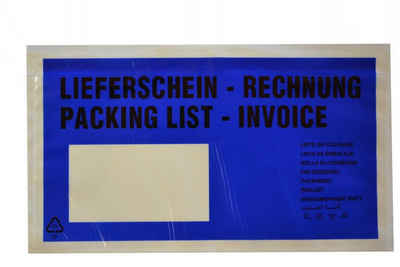 Livepac Office Versandtasche 1000 Lieferscheintaschen / DIN lang / "Lieferschein-Rechnung" / Farbe: