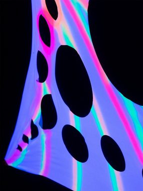 Wandteppich Schwarzlicht Segel Spandex "Progspy Neon Space Star" Multi 1,5x3m, PSYWORK, UV-aktiv, leuchtet unter Schwarzlicht