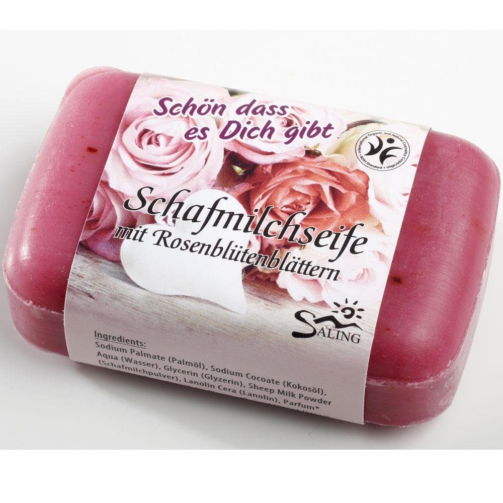 Saling Feste Duschseife Schafmilchseife Schön dass es dich gibt, 100 g