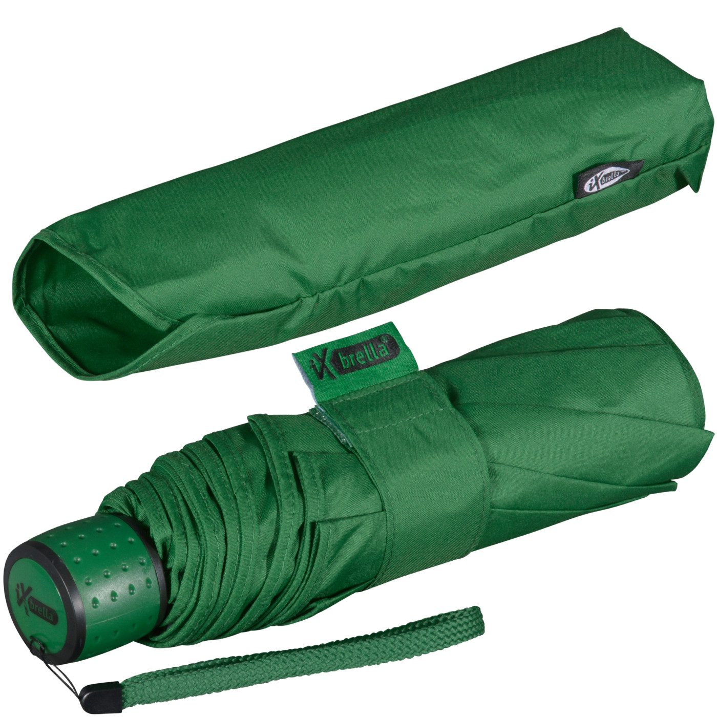 iX-brella Taschenregenschirm Mini Ultra Light - sehr leicht, mit großem Dach, manueller Öffnungsmechanismus, kräftige Farben