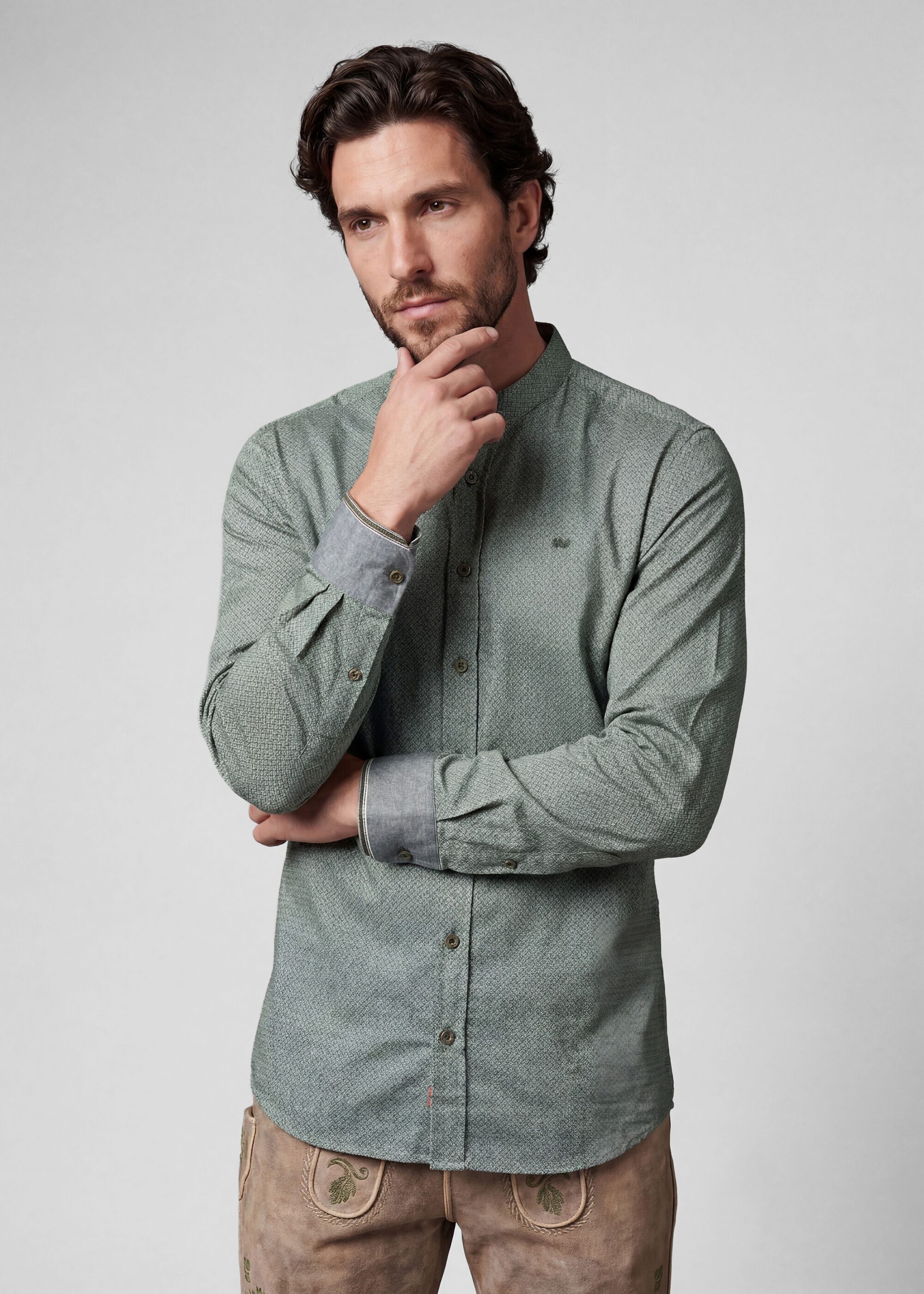 Spieth & Wensky Trachtenhemd Krugdorf mit Slim-Fit Passform – Bild 4 von 5