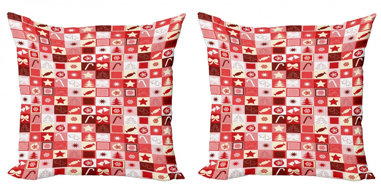 Abakuhaus Modern Rosa Stück), Doppelseitiger Kissenbezüge Accent (2 Digitaldruck, Kegel-Stern Weihnachten