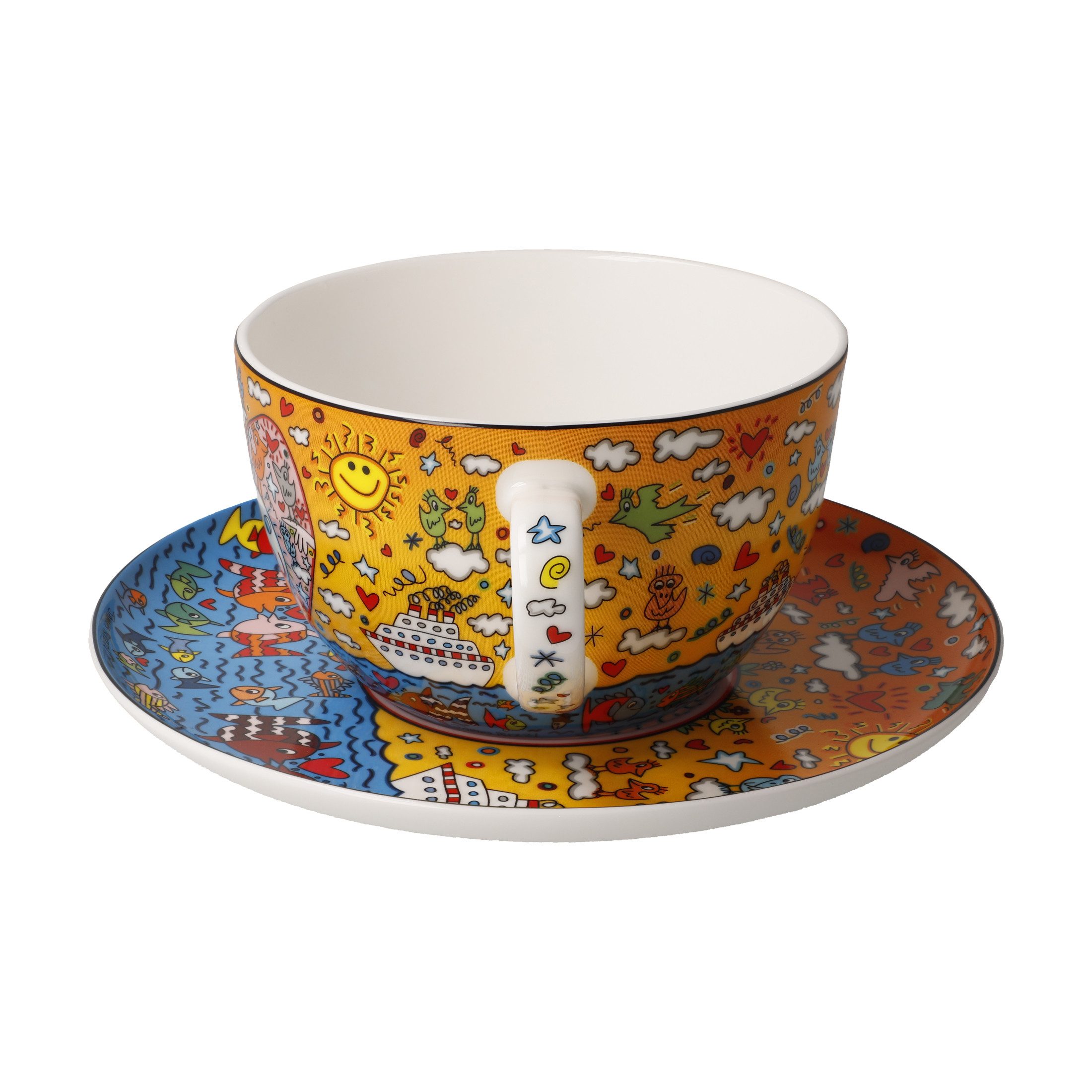 Goebel Cappuccinotasse The Romance of the Sea, 2-tlg., Porzellan, 2 teilig