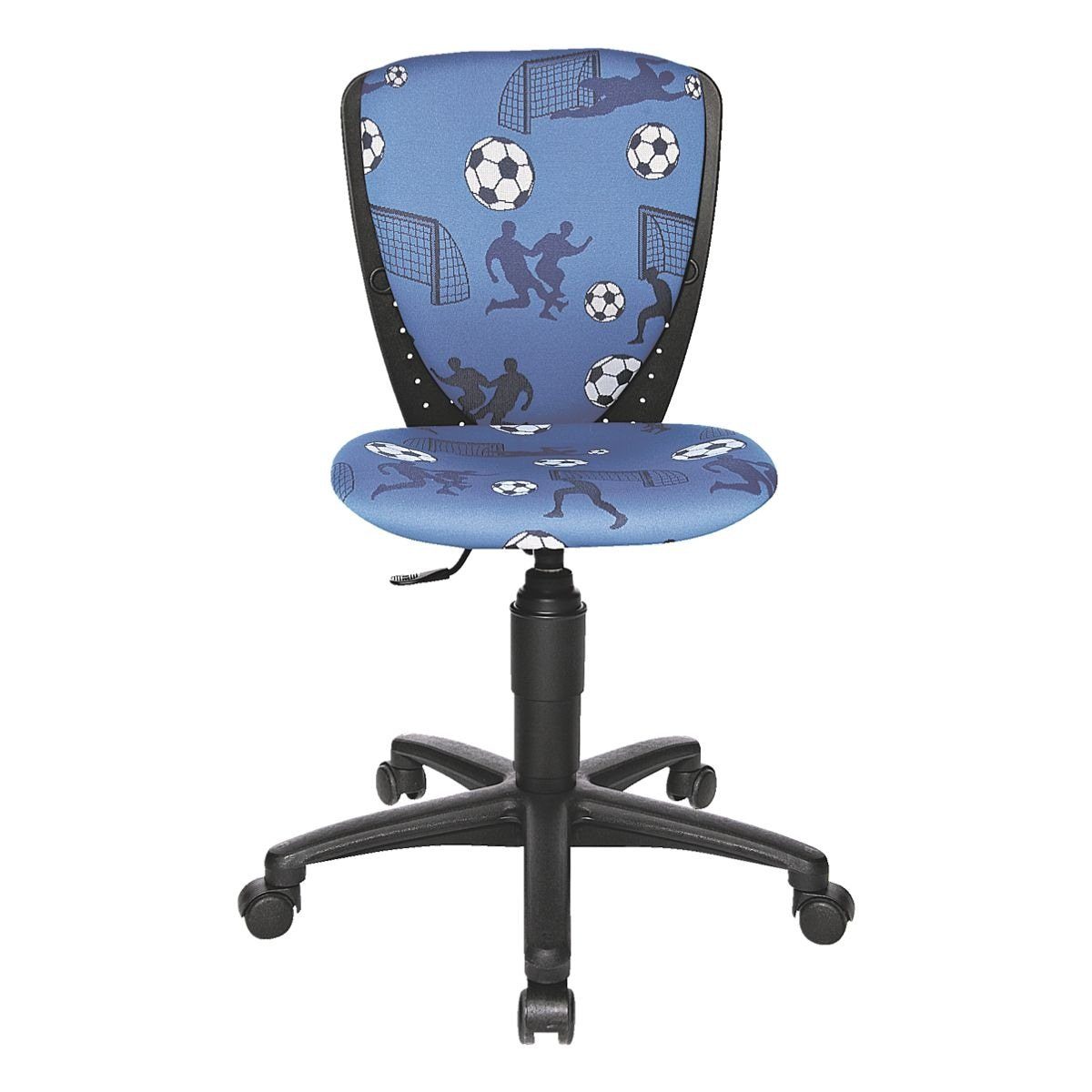 TOPSTAR Schreibtischstuhl (ohne Lordosenstütze, Muldensitz S'cool, Armlehnen) mit und blau