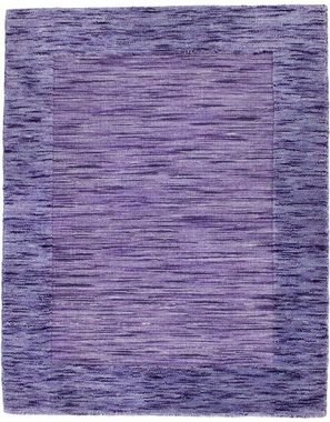 Wollteppich Loribaft Teppich handgewebt lila, morgenland, rechteckig, Höhe: 8 mm, Kurzflor