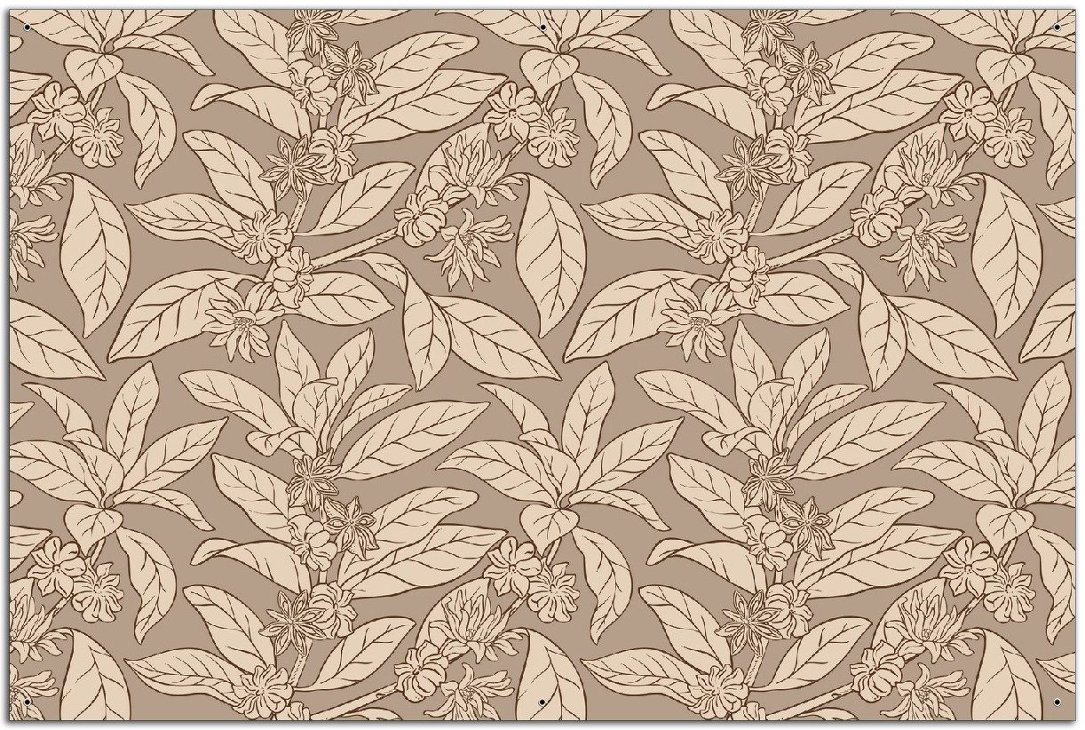 Wallario Sichtschutzzaunmatten Florales Muster