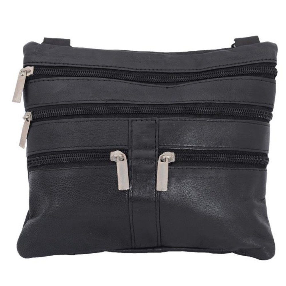 Schultertasche Schultertasche Neck Wallet Lamm Nappa Leder Farbe Schwarz (1 günstig online kaufen