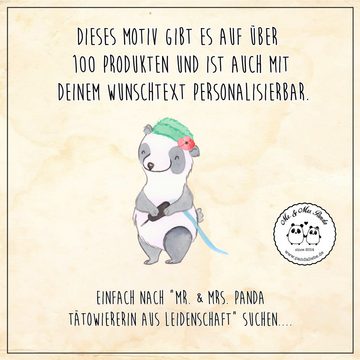 Mr. & Mrs. Panda Mauspad Tätowiererin Leidenschaft - Schwarz - Geschenk, Computer zubehör, Mau (1-St), rutschfest