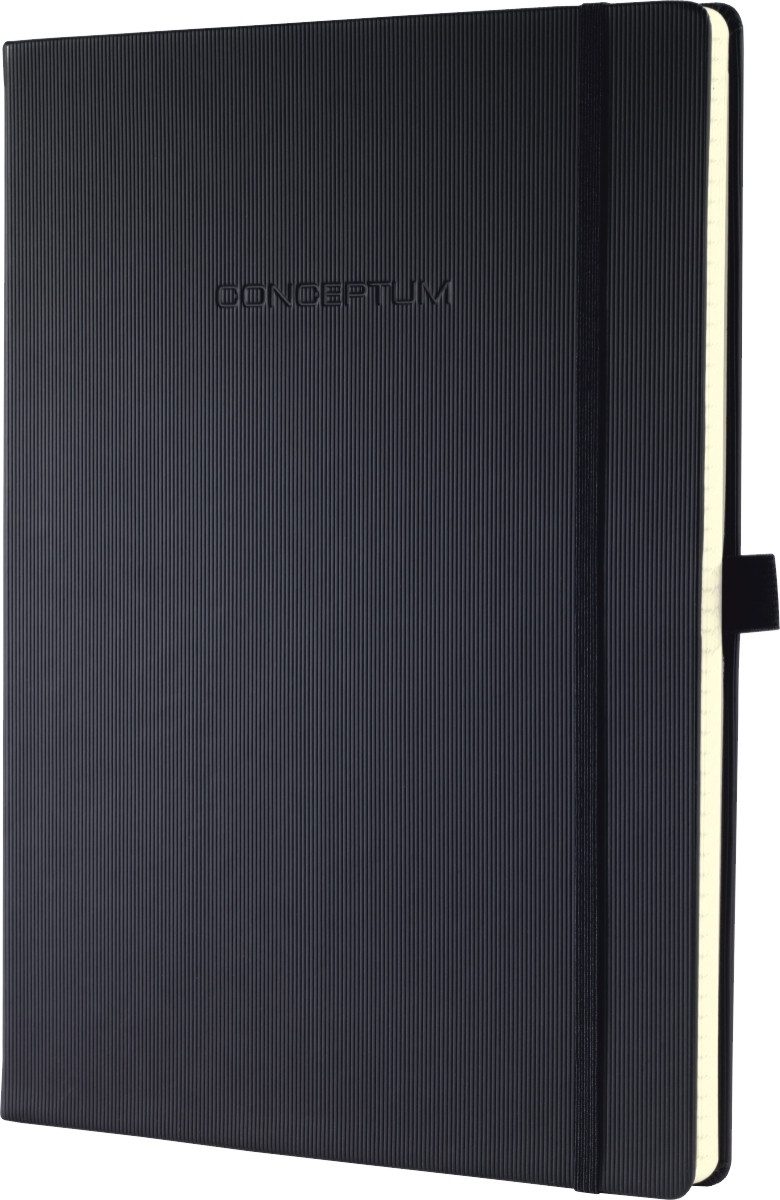 Notizbuch Notizbuch Conceptum A4 liniert edle Software-Oberfläche schwarz.
