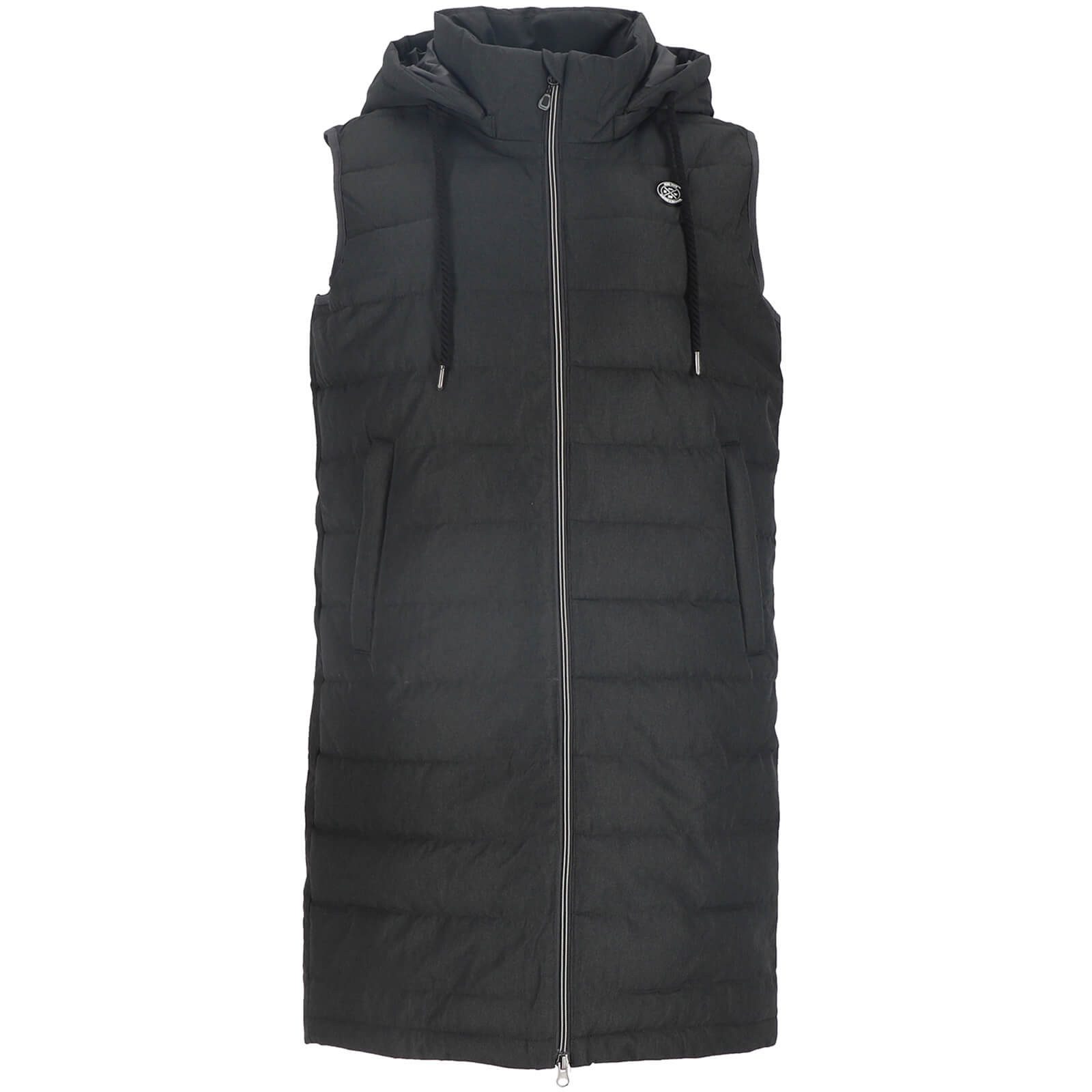 Blue Wave Longweste Nathalia Damen Steppweste Nathalia lang mit abnehmbarer Kapuze in Melange-Optik