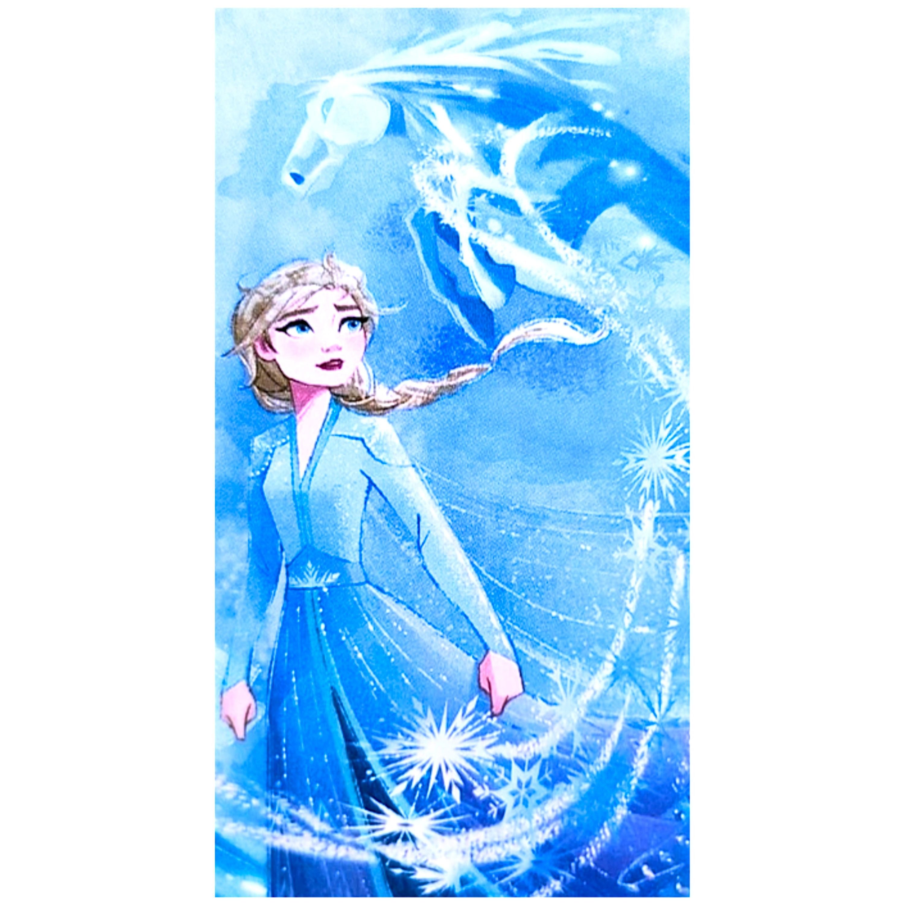 Disney Frozen Badetuch Elsa, Baumwolle, Kinder Strandtuch 70 x 140 cm