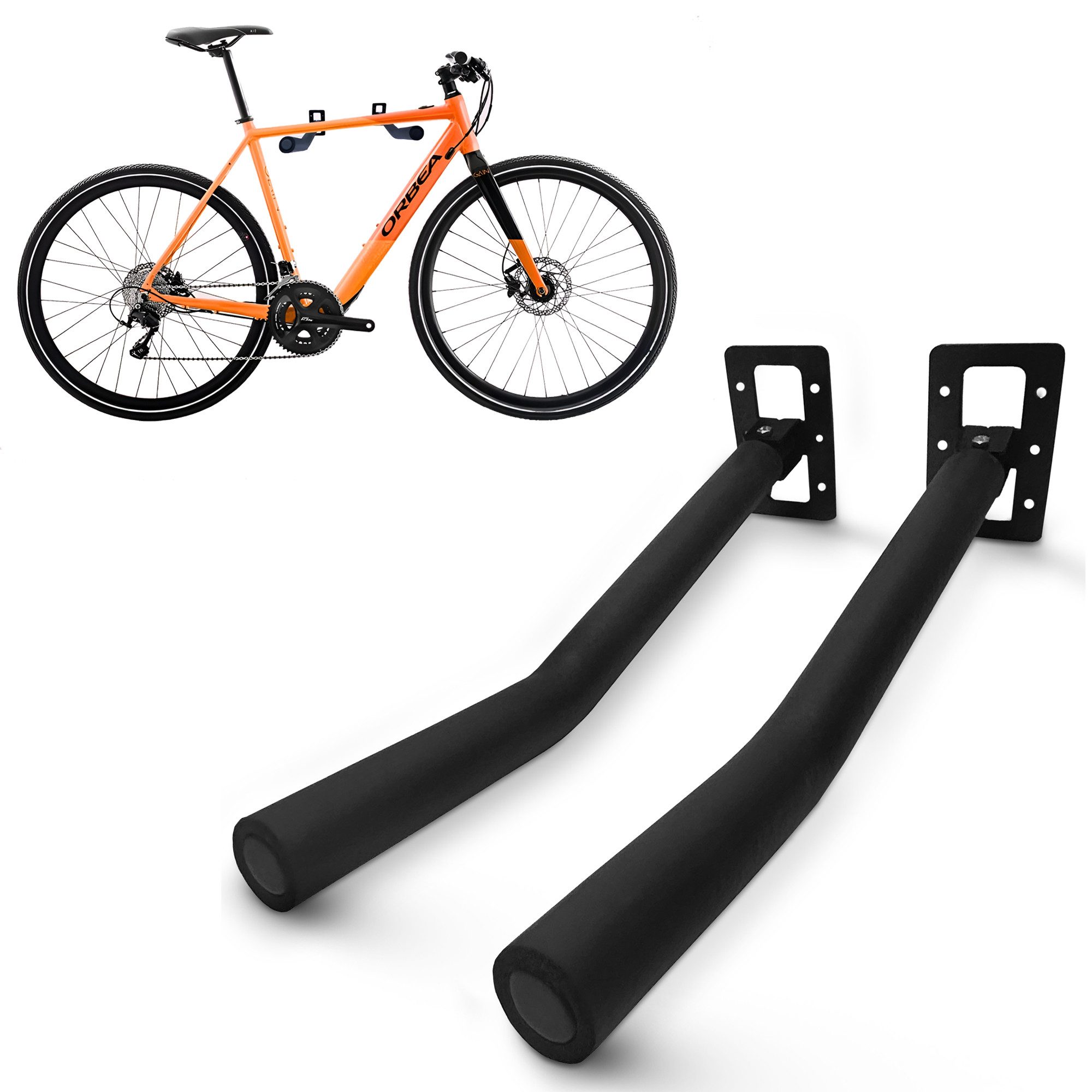 LANCO Automotive Fahrradwandhalterung Fahrrad Wand-Halterung, 25kg Traglast, schwenkbare Arme, Inkl. Dübel/Schrauben