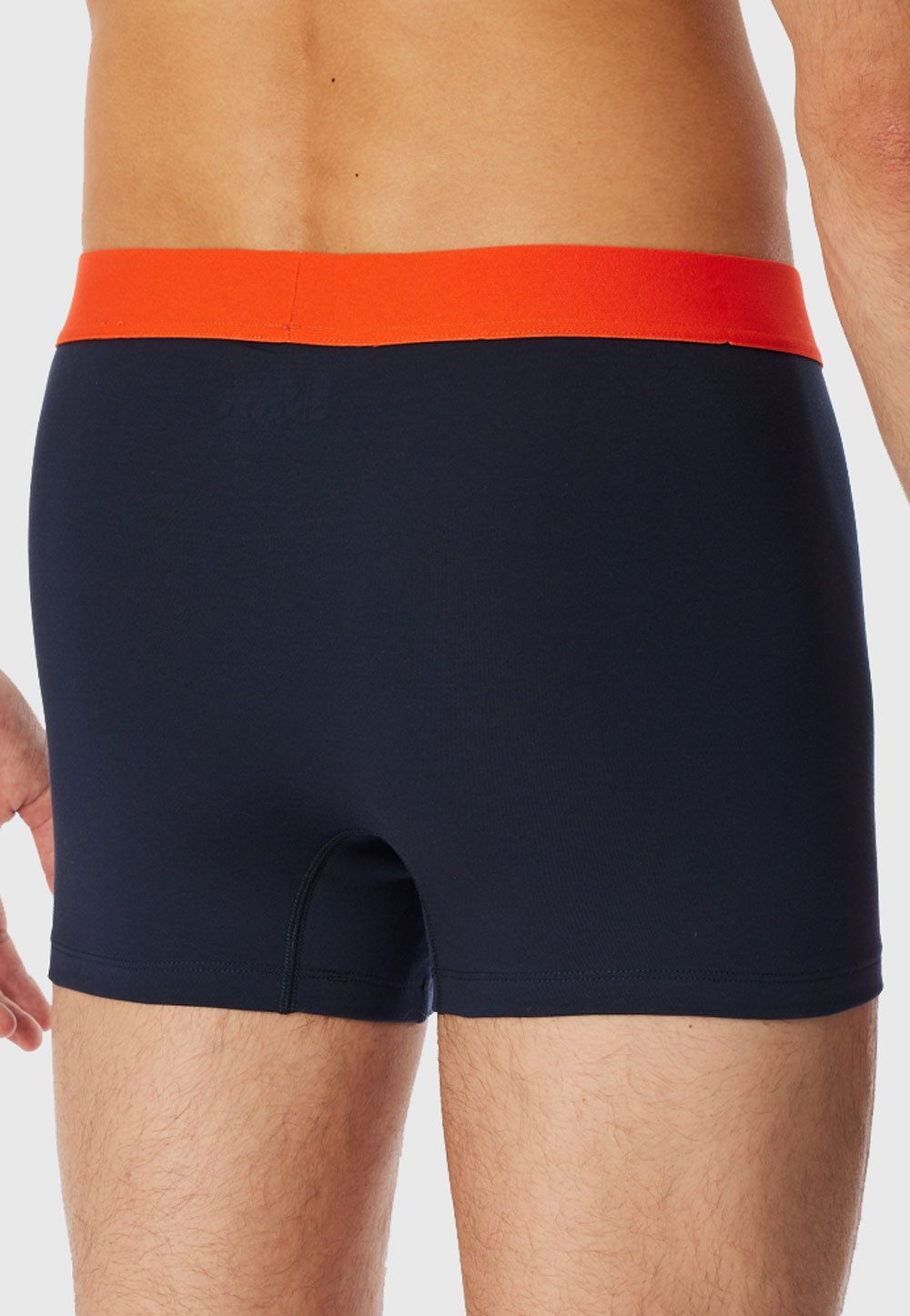 Schiesser Boxershorts 95/5 farblich abgesetzter, sportlicher Logo-Webgummibund