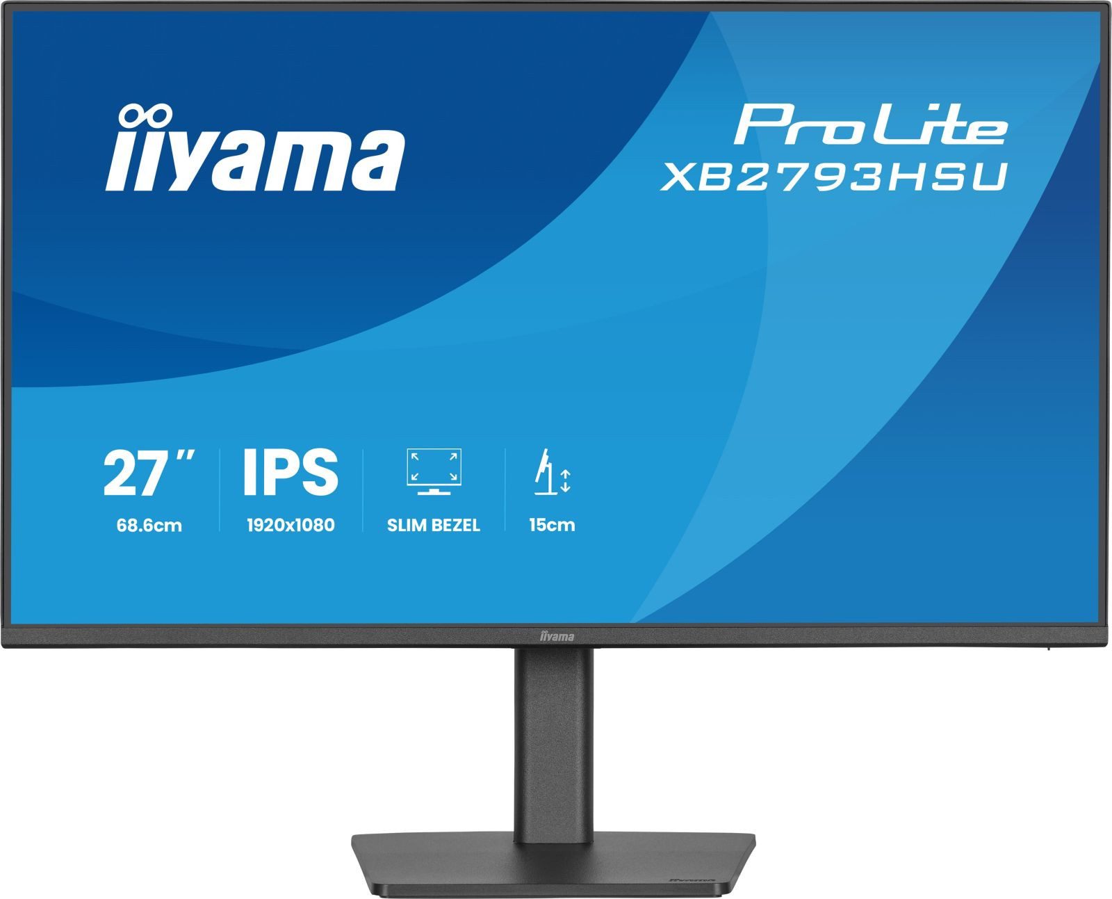 Iiyama XB2793HSU-B1 TFT-Monitor (1920 x 1080 px, Full HD, 1 ms Reaktionszeit, 120 Hz, IPS, Adaptive-Sync, Lautsprecher, HDCP, Pivot, Höhenverstellbar)