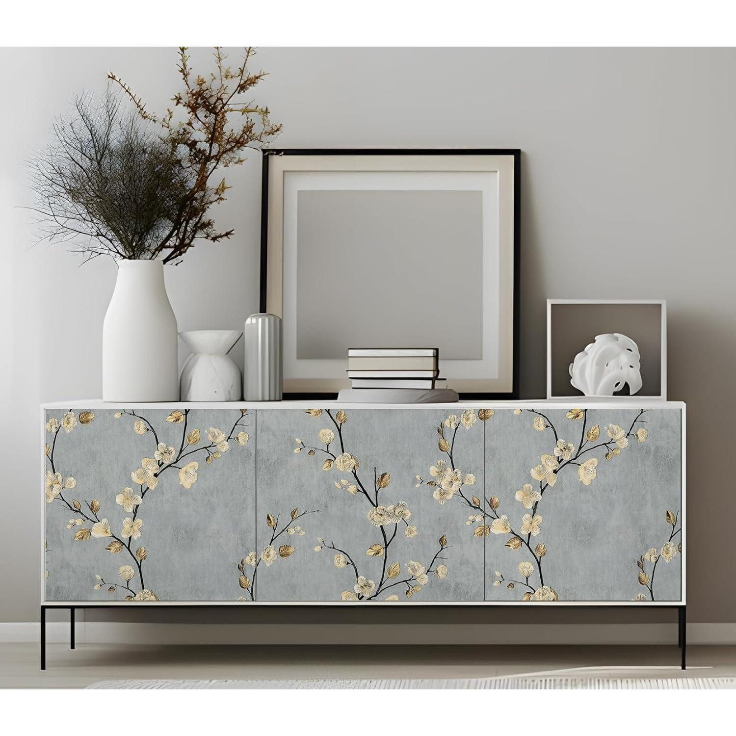 LuxusKollektion Fototapete Fototapete Blumen Vintage 44x300cm Wohnzimmer Blume A 0.4W x 3L m