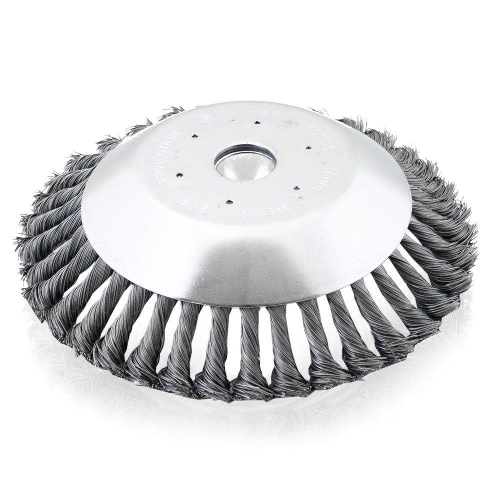 Bituxx Drahtbürste Metall Unkrautbürste für Freischneider Ø 200 mm, (MS-18139)