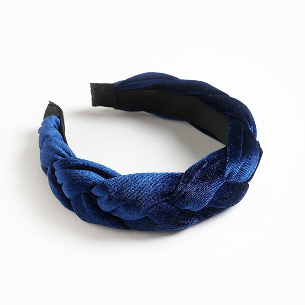 Zaewry Haarband Damen Geflochtene Stirnbänder Samt Haarreifen Vintage Breit Haarband, Elastische Criss Cross Haarbänder Zubehör für Damen und Mädchen