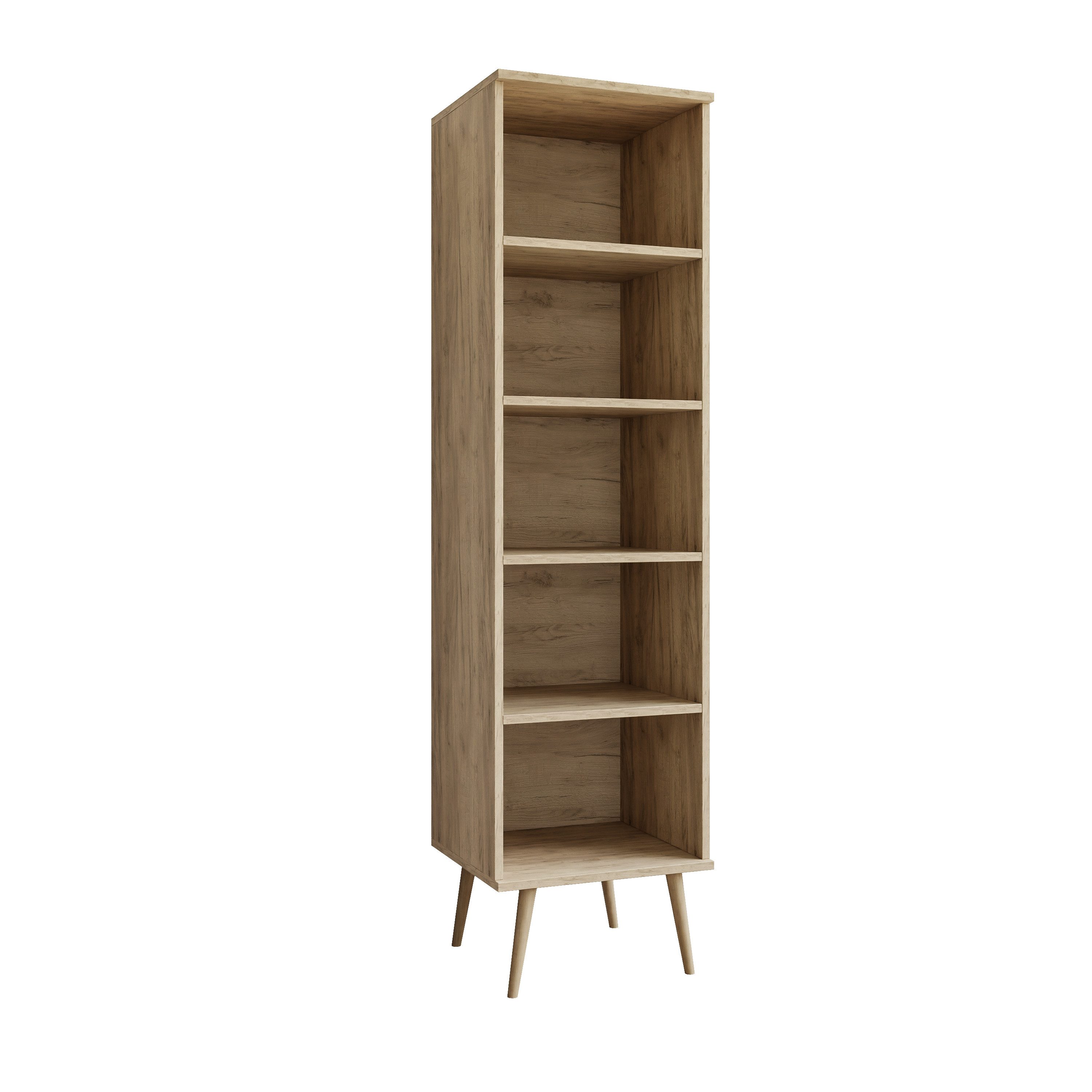 Lookway Standregal Harmony Bücherregal mit 5 Fächern, 46x32x180 cm