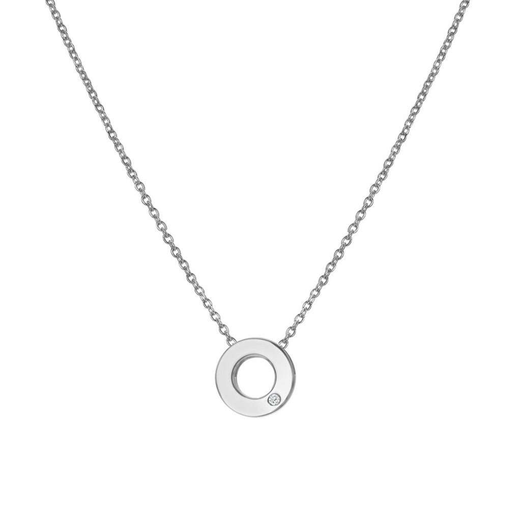 Kette mit Einhänger Minimalist Silver Diamond Necklace Diamond Amulets DP892