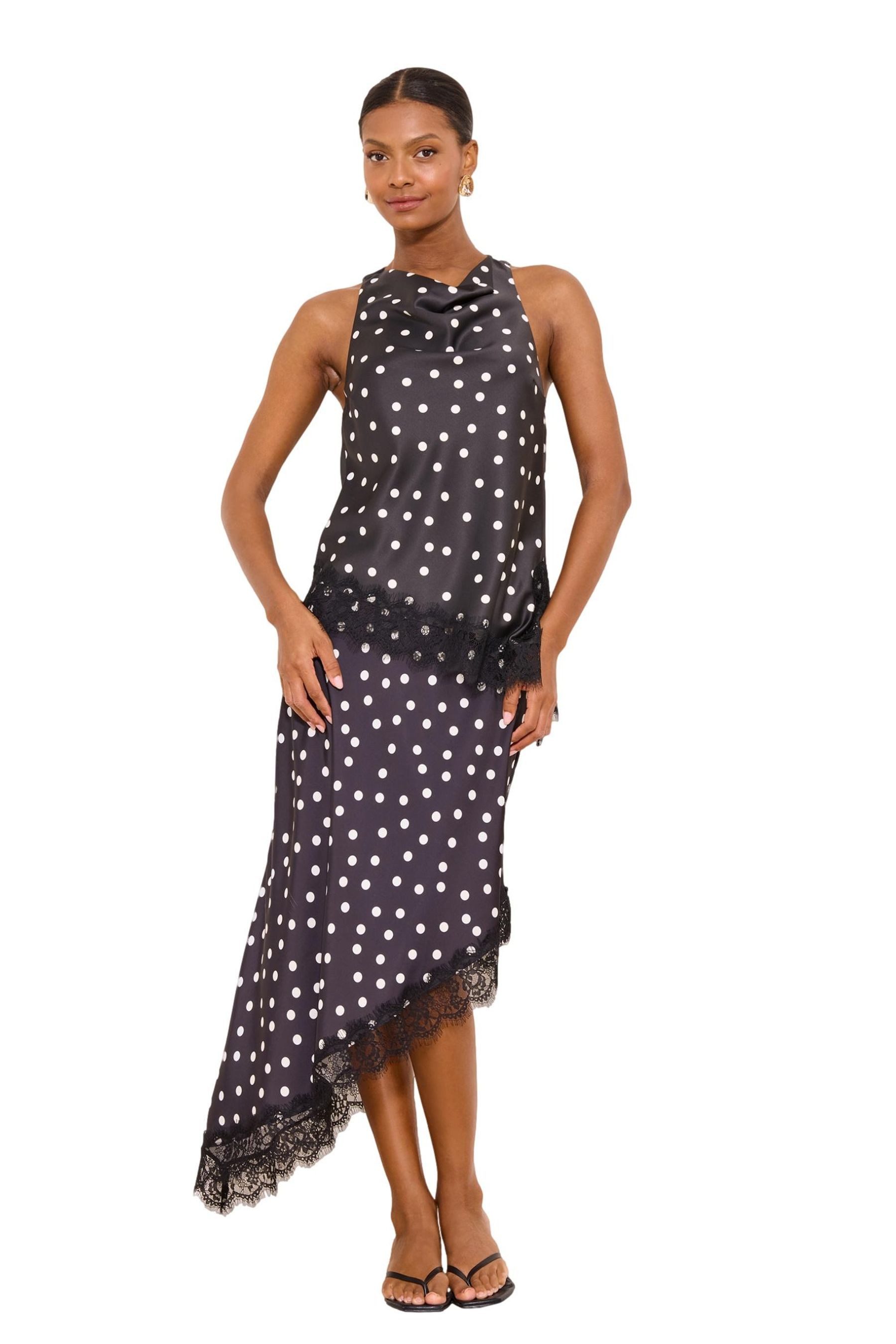 Neckholdertop Lipsy Asymmetrisches Neckholder-Oberteil, Regular