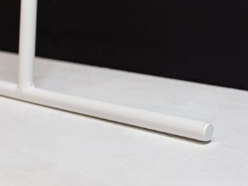 kommod Leiterregal SWENDRA, Kleiderleiter, Handtuchleiter – 180 x 60 x 12 cm – Metall weiß
