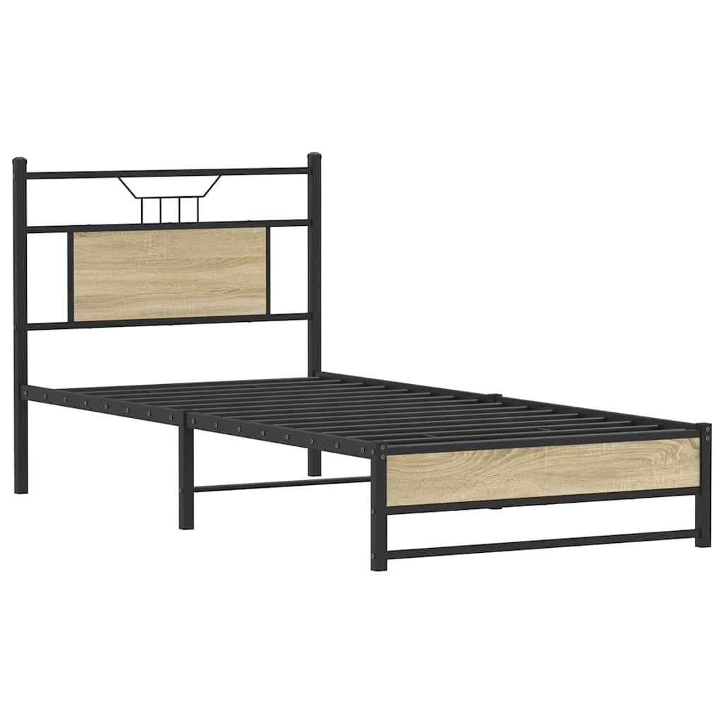 vidaXL Bett Bettgestell ohne Matratze Sonoma-Eiche günstig online kaufen