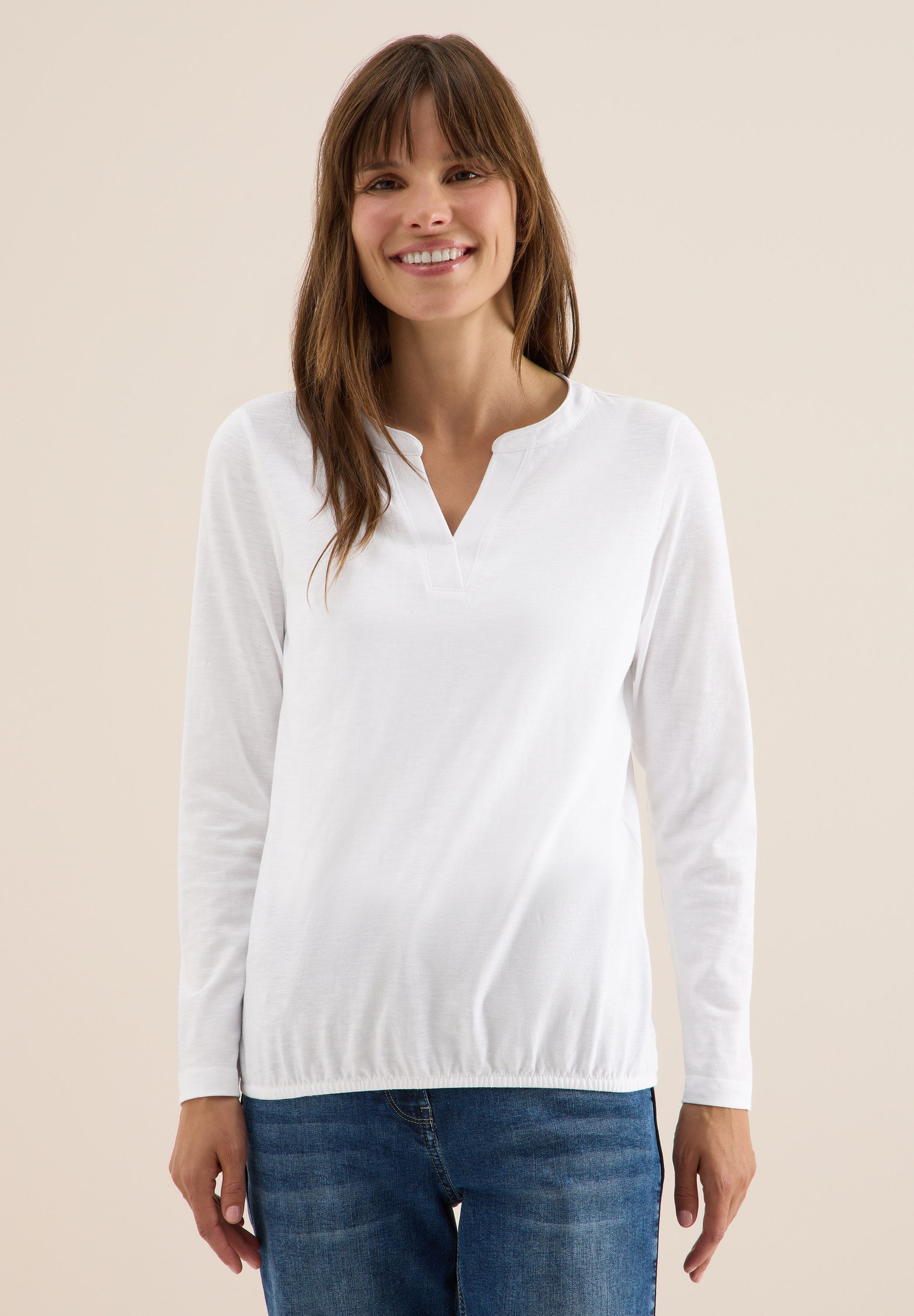 CECIL Langarmshirt aus reiner Baumwolle