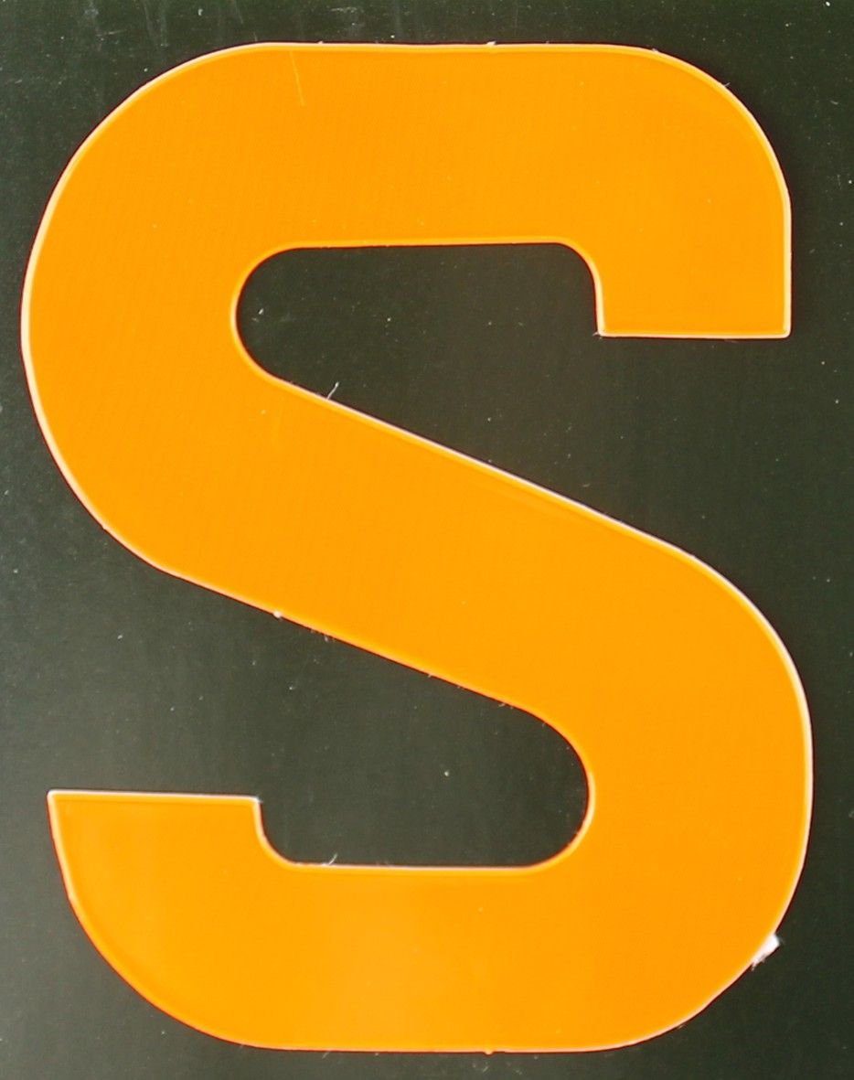 Aco Hausnummer Conacord Reflektierender Klebebuchstabe S orange S