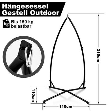 Randaco Hängestuhl Hängesesselgestell Hängestuhlgestell 215cm Metall bis 150kg Terrasse