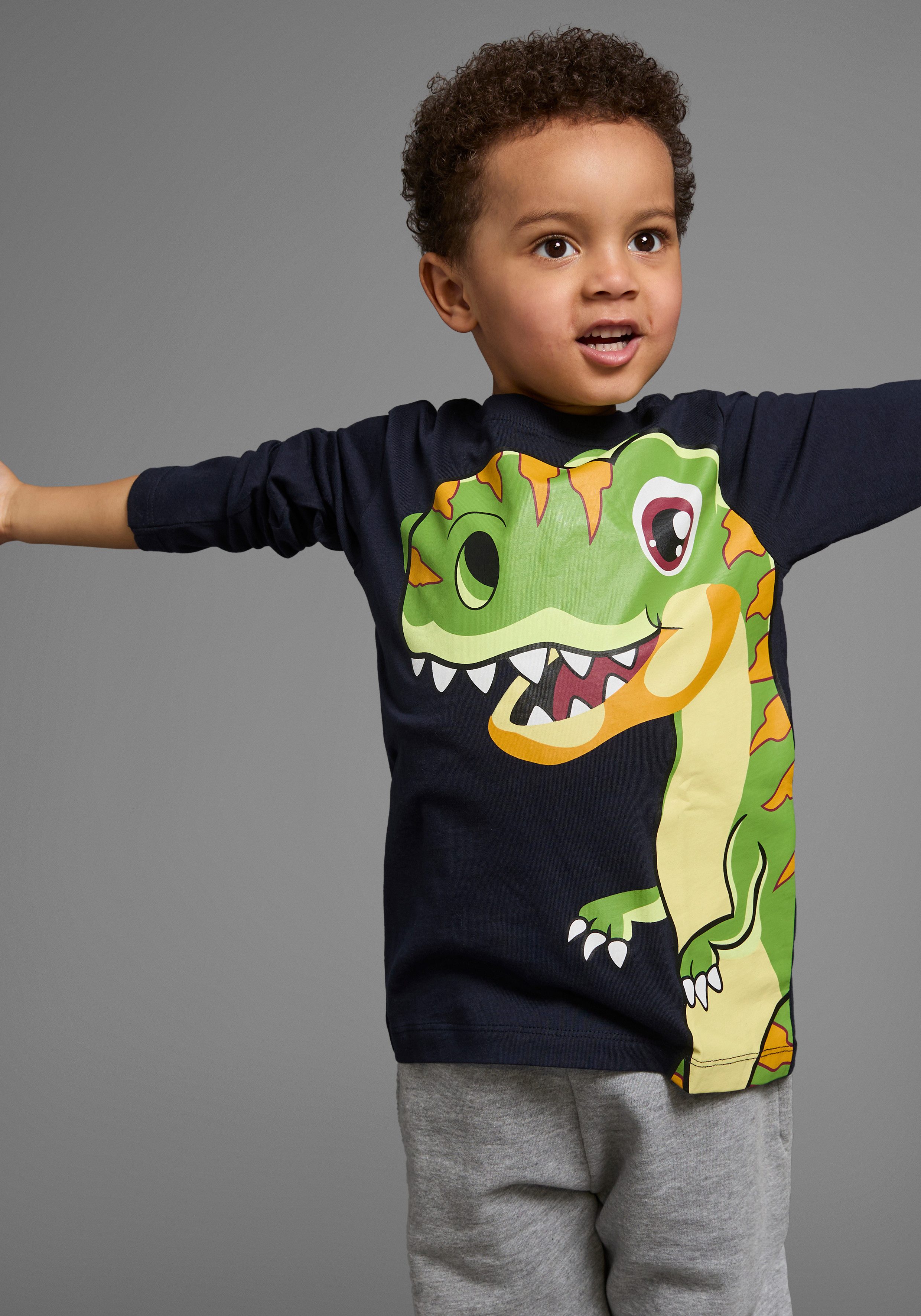 Langarmshirt CURIOUS DINO
