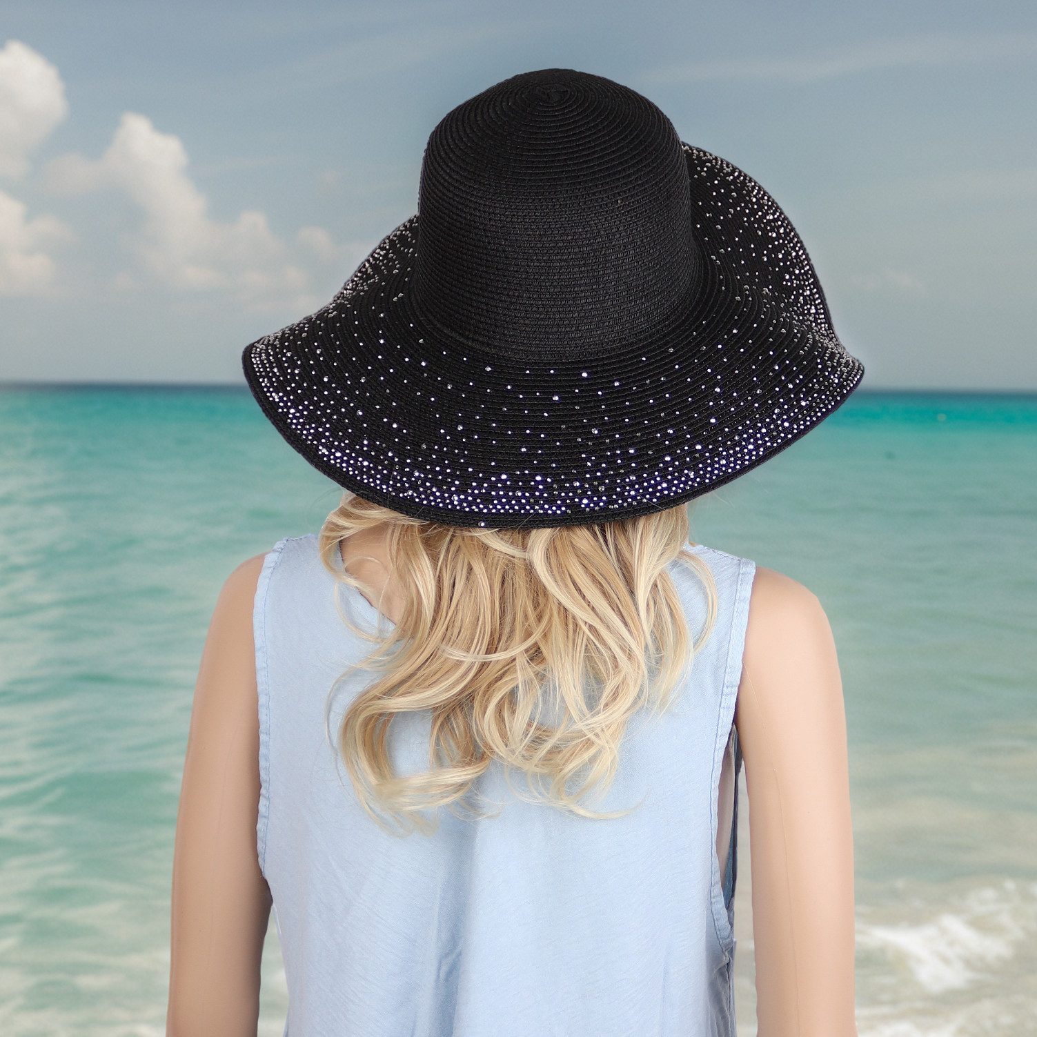 MIRROSI Strohhut Sonnenhut Sommerhut Strandhut mit günstig online kaufen