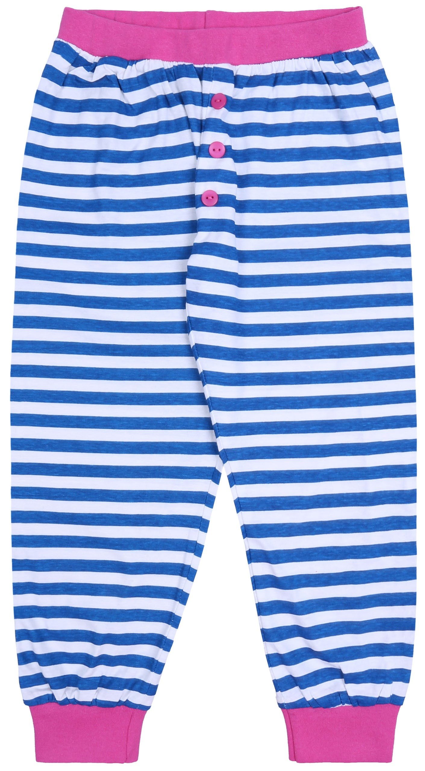 Sarcia.eu Schlafanzug Weißes gestreiftes Mädchenpyjama Minnie Mouse DISNEY 7-8 Jahre